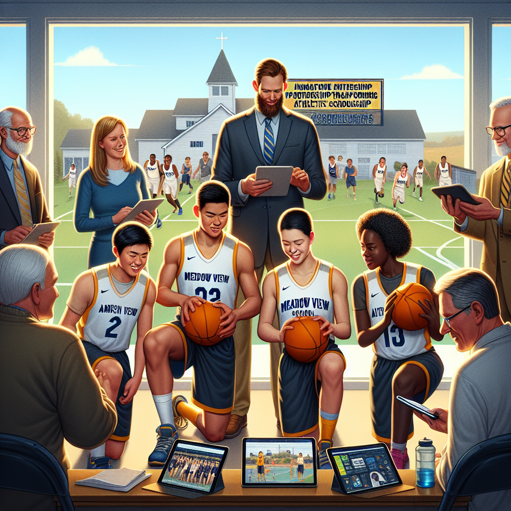 Empowering Future Champions: Meadow View Amish School student-athletes utilizing advanced technology to streamline scholarship offers, supported by innovative partnerships.