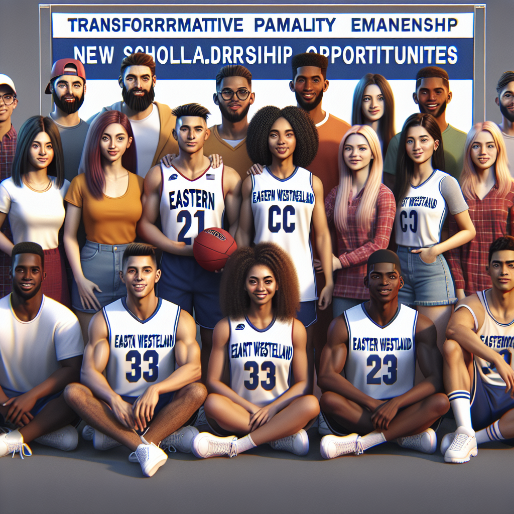 Eastern Westmoreland CTC students proudly showcase athletic achievements, symbolizing new scholarship opportunities through a transformative partnership.
