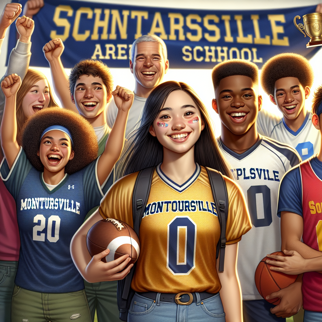 Montoursville Area high school athletes celebrating their new scholarship opportunities through a collaborative partnership initiative.