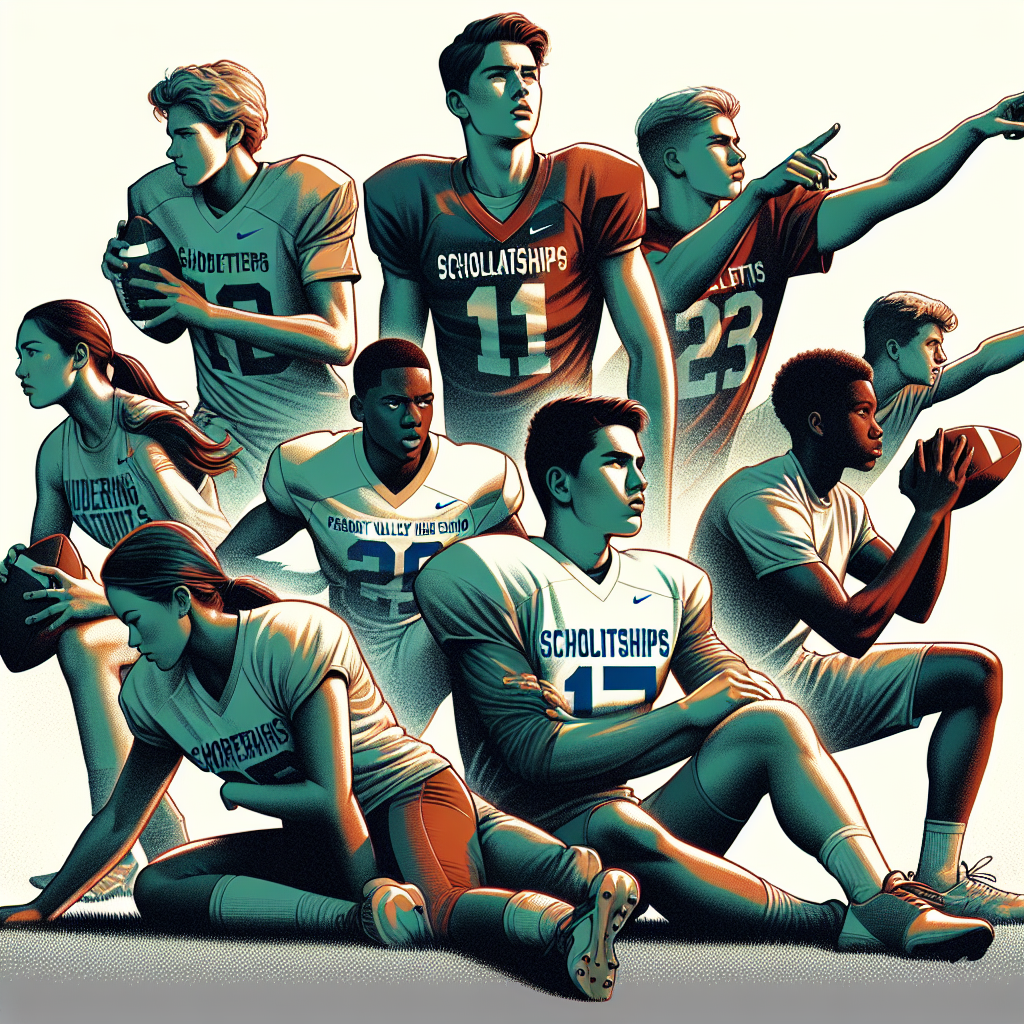 **”Empowering Futures: Pleasant Valley’s New Pathway to Scholarships for Student-Athletes”** Title card for "Empowering Futures: Pleasant Valley's New Pathway to Scholarships for Student-Athletes" with a dynamic background featuring student-athletes in action, showcasing determination and teamwork.