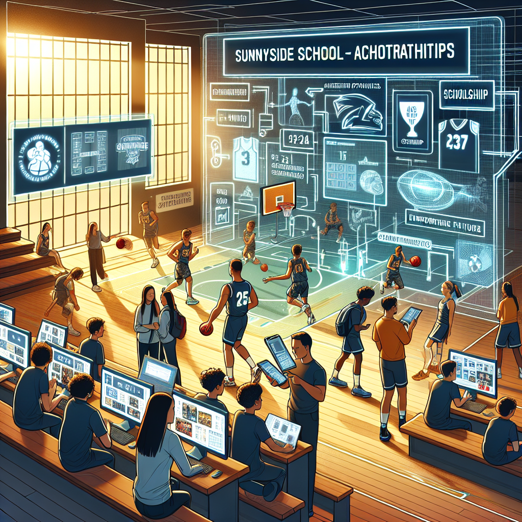 Sunnyside School's athletic department utilizes advanced technology to enhance student-athletes' opportunities for scholarships, showcasing schedules and rosters in a positive, collaborative environment.