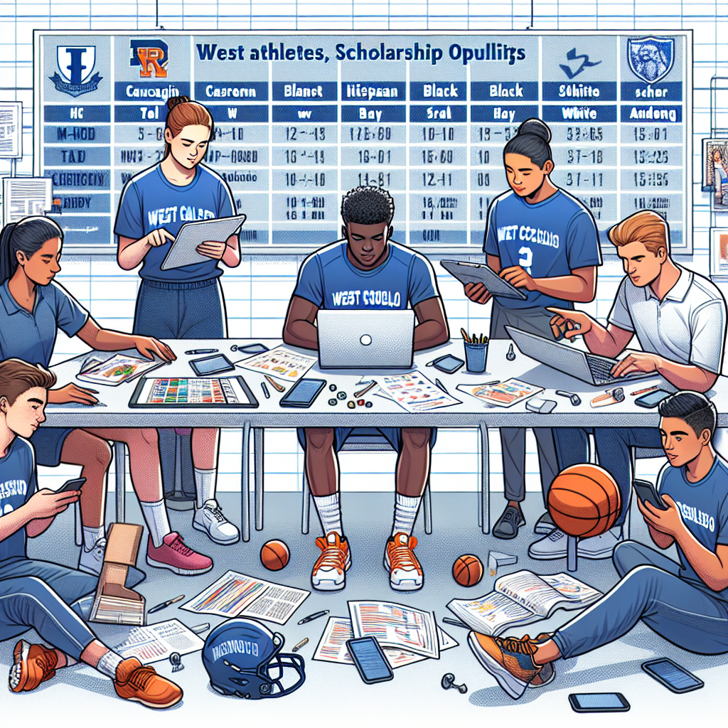 West Cocalico student-athletes exploring tech tools for scholarship opportunities.
