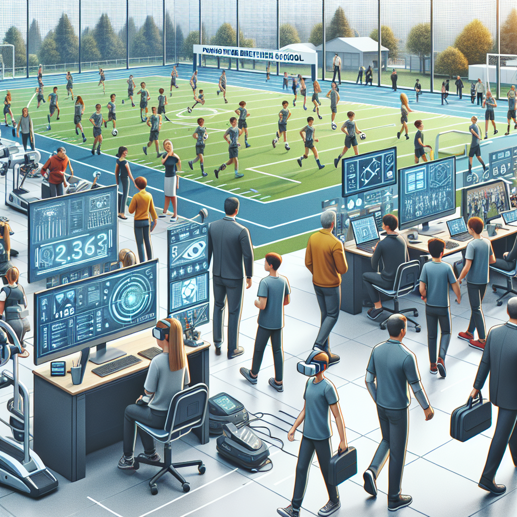 Students and parents at Portico River Brethren School explore high-tech tools to secure athletic scholarships, highlighting the school's athletic department schedules and rosters.
