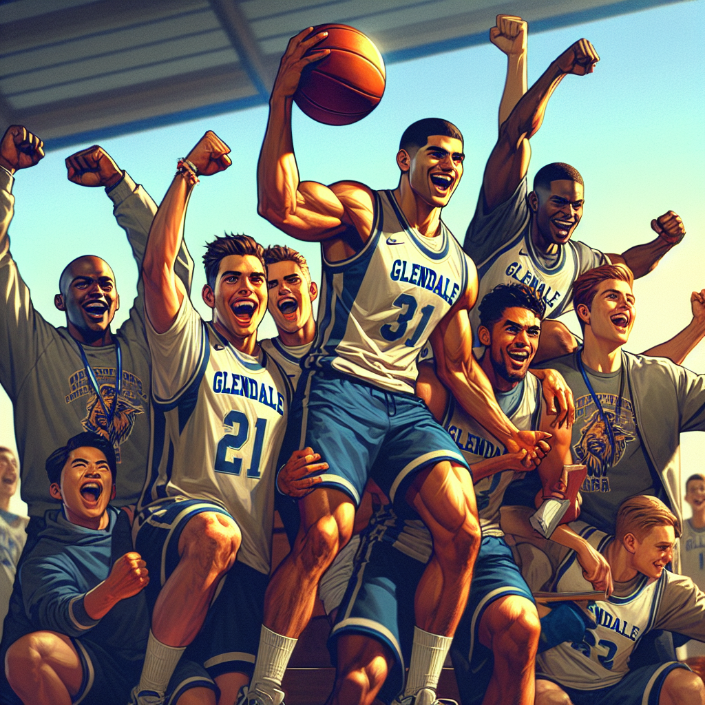 Athletic department representatives from Glendale Jshs celebrate a new partnership aimed at securing scholarships for student-athletes, symbolizing a bright future filled with opportunities.