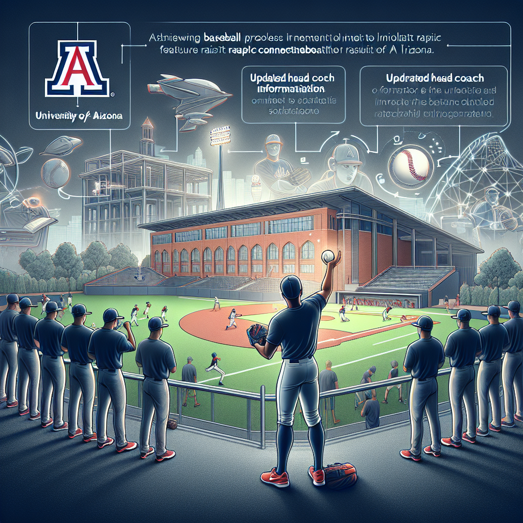 Streamlined D1 recruitment process showcasing ASC's updated connectivity features for University of Arizona baseball aspirants, highlighting new head coach information to expedite student-athlete connections.