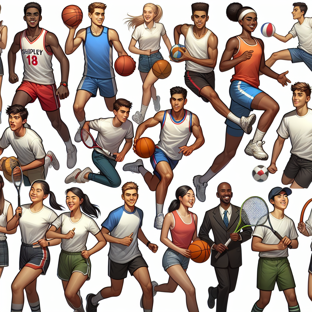 A diverse group of determined student-athletes from The Shipley School, engaged in various sports activities, showcasing their skills and teamwork, symbolizing the potential for scholarships through strategic athletic partnerships.