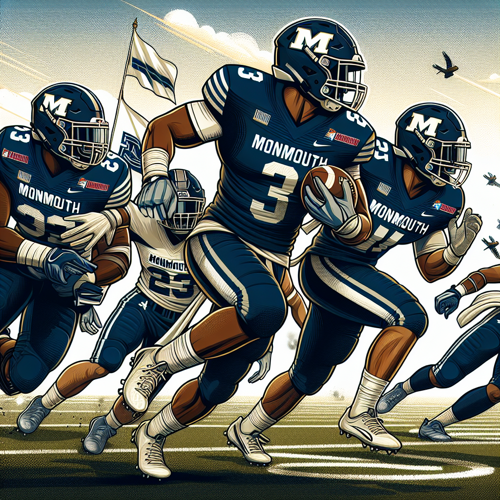 Monmouth University Football players in action, representing the elevated opportunities from Athletic Scholarship Corporation's updated recruiting and scholarship information.