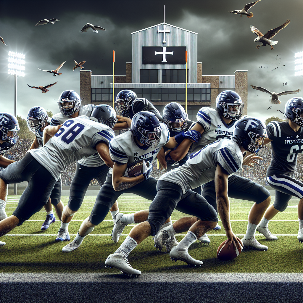 Presbyterian College Football players in action on the field, showcasing dynamic new recruiting strategies and scholarship updates by the Athletic Scholarship Corporation.