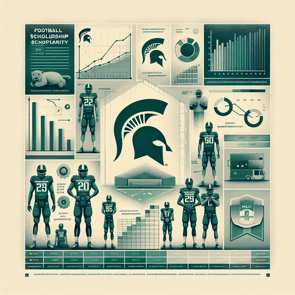 Graphical representation of updated Michigan State University football scholarship data by Athletic Scholarship Corporation, showcasing recruiting trends and opportunities.